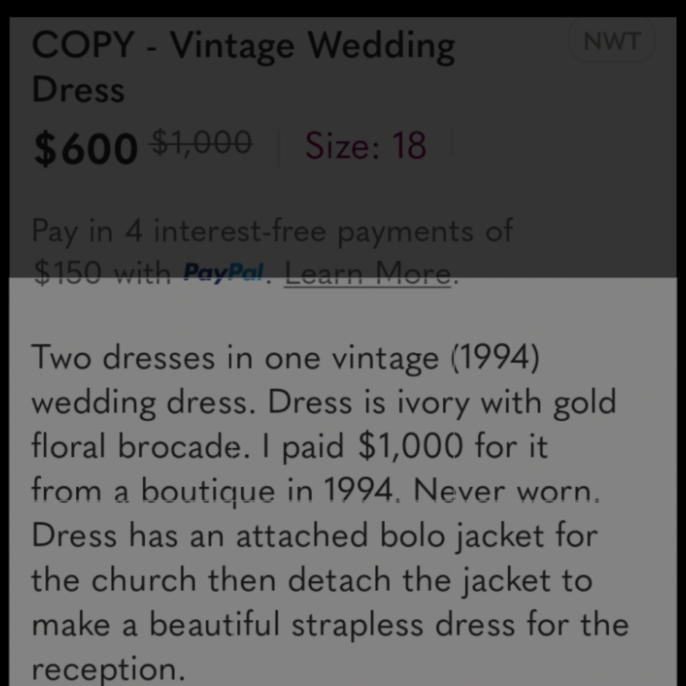 Elegant Ivory and Gold Brocade Dress